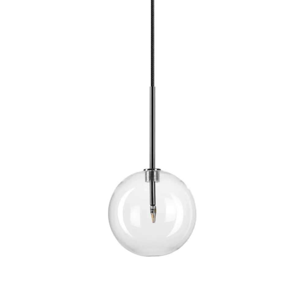 Lampade A Sospensione-Ideal Lux Equinoxe sp1 d25 cromo lampada sfera boccia vetro