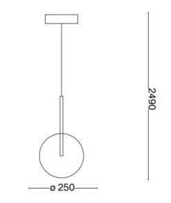 Lampade A Sospensione-Ideal Lux Equinoxe sp1 d25 cromo lampada sfera boccia vetro