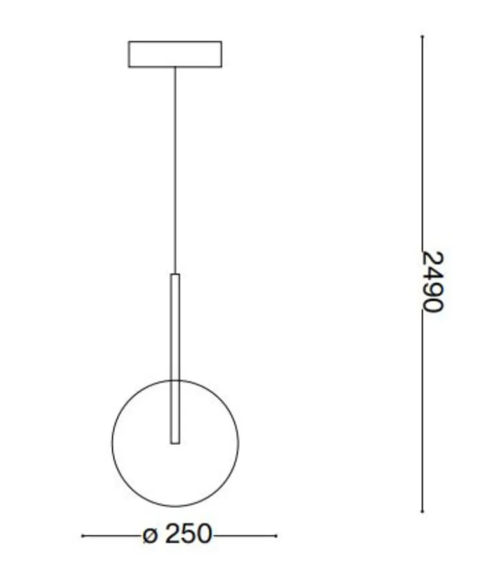 Lampade A Sospensione-Ideal Lux Equinoxe sp1 d25 cromo lampada sfera boccia vetro