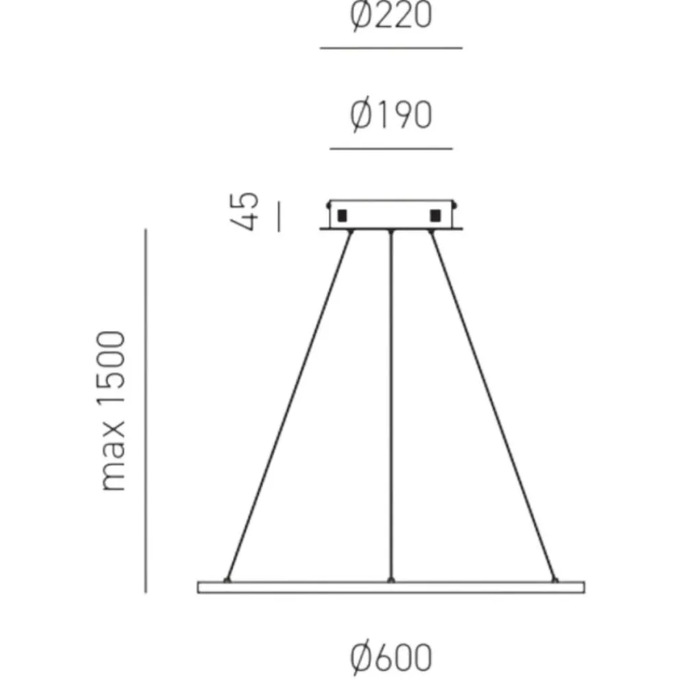 Lampadari Moderni-Gea Luce Erika s-p bianco lampadario cerchio led 38w 3000k