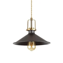 Lampade A Sospensione-Ideal Lux Eris-3 sp1 lampadario da cucina nero rustico
