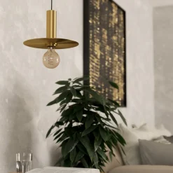 Lampade A Sospensione-Eglo Escandell lampada a sospensione per isola cucina colore oro
