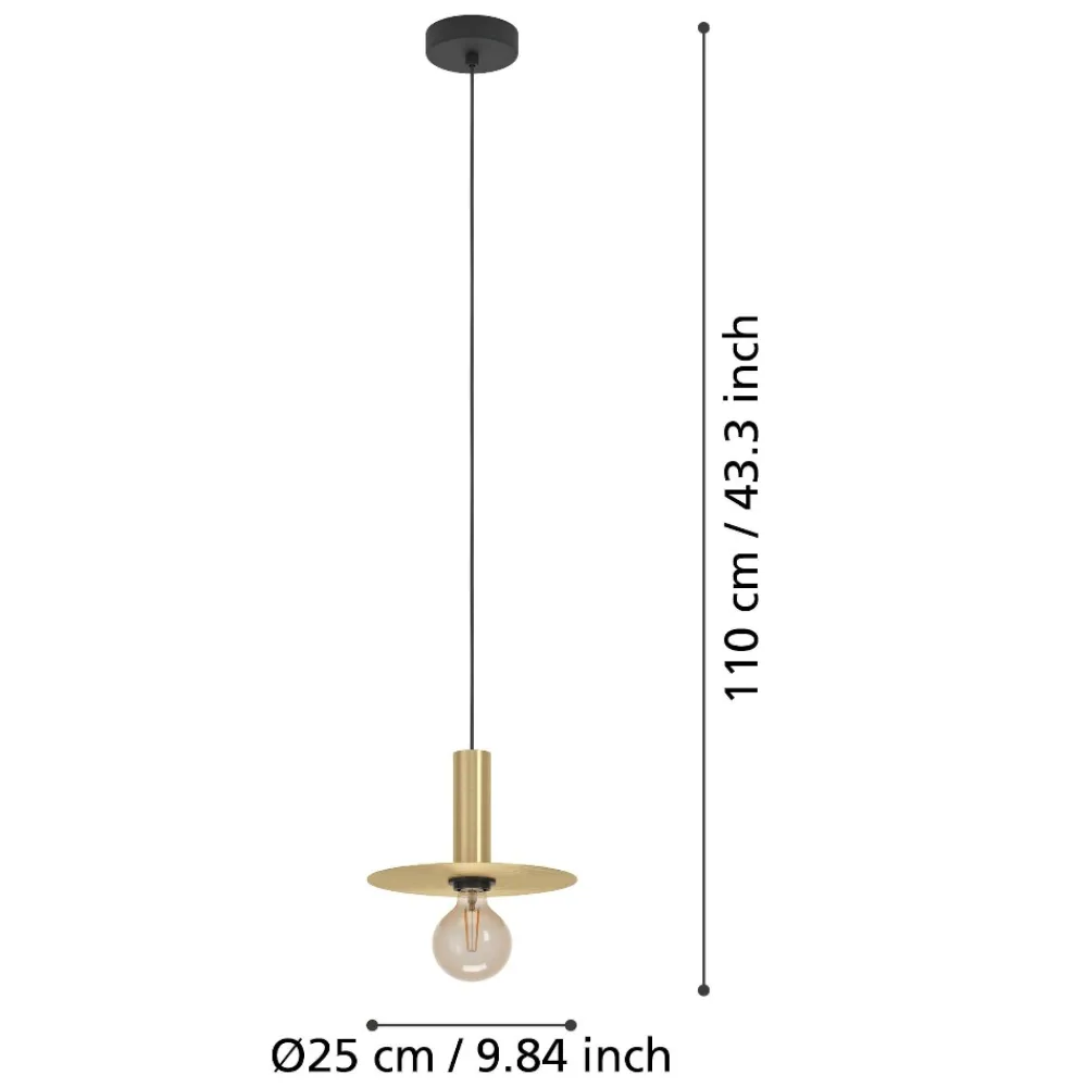 Lampade A Sospensione-Eglo Escandell lampada a sospensione per isola cucina colore oro