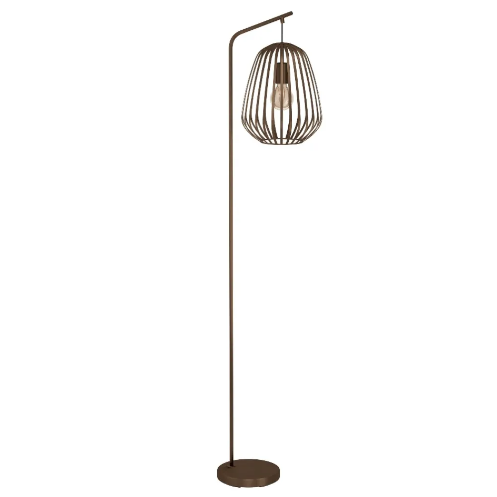 Lampade Da Terra-Eglo Espinal lampada da terra marrone con luce pendente