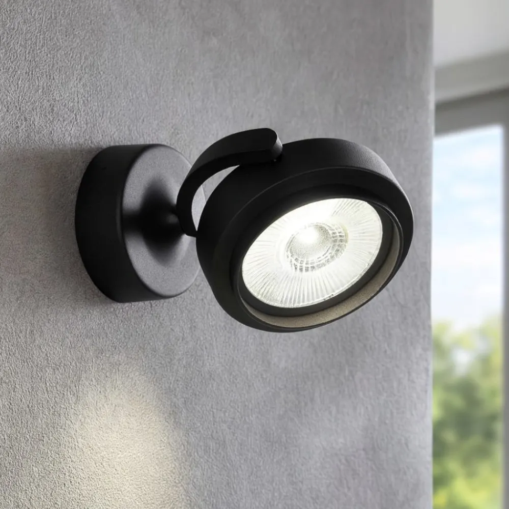Applique Da Parete-Linea Light Eta applique da parete spot orientabile nero led 11w 3000k