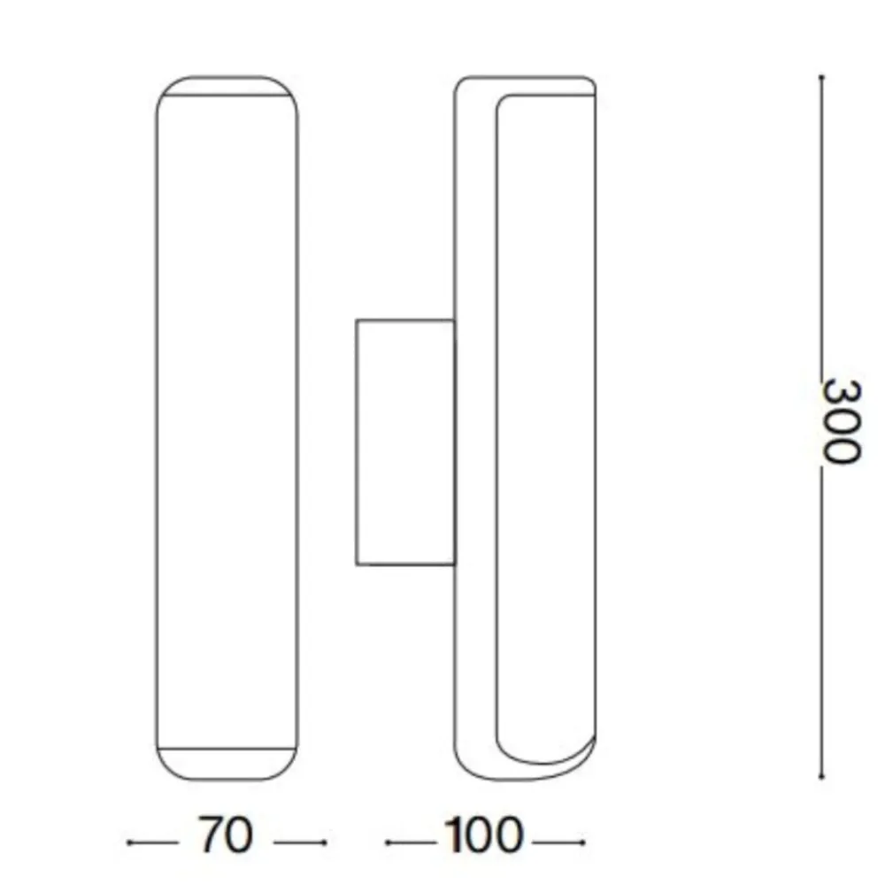 Applique Da Esterno-Ideal Lux Etere ap 3000k applique da esterno antracite ip44
