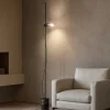 Lampade Da Terra-Ideal Lux Eva pt1 piantana nera base di marmo
