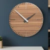 Orologi Da Parete Moderni-Selezionato da Mazzolaluce Exacto orologio da muro zingana e grigio in legno taglio laser