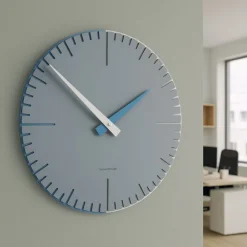 Orologi Da Parete Moderni-Selezionato da Mazzolaluce Exacto orologio da parete carta da zucchero blu bianco in legno