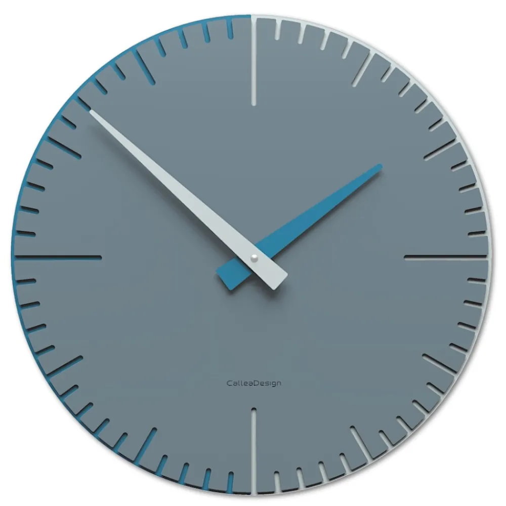 Orologi Da Parete Moderni-Selezionato da Mazzolaluce Exacto orologio da parete carta da zucchero blu bianco in legno