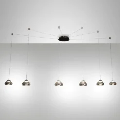 Lampadari Moderni-Fabas Luce arabella fume lampadario a sospensioni per soggiorno