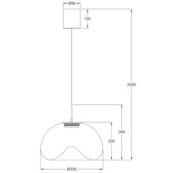 Lampadari Cucina-Fabas Luce brena lampadario led in vetro saliscendi per cucina moderna