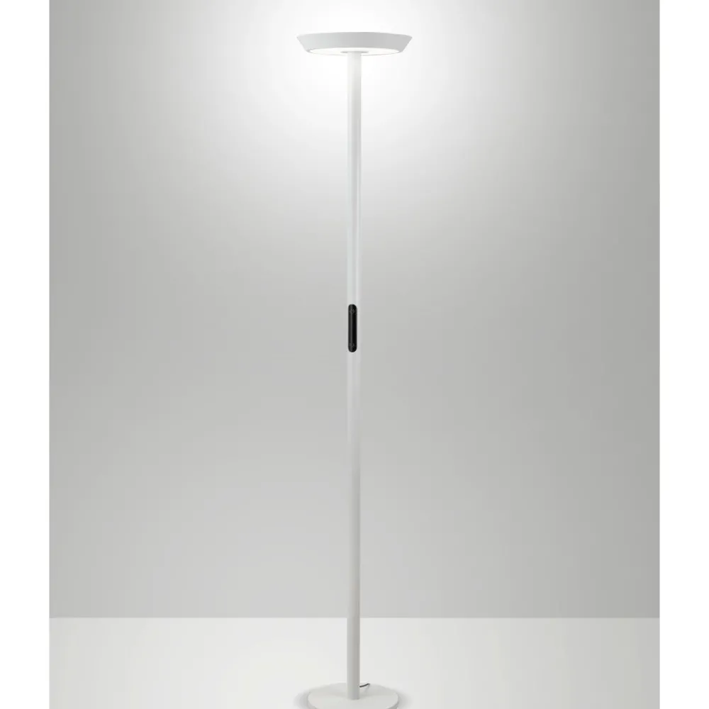 Lampade Da Terra-Fabas Luce fizz piantana bianca moderna led 60w 2700k 3200k 4000k biemissione