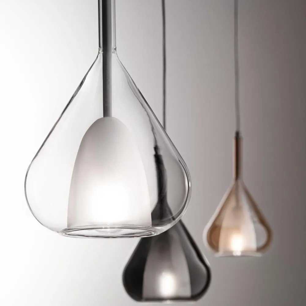 Lampadari Moderni-Fabas Luce lila lampadario a sopensioni in vetro multicolor