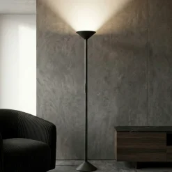 Lampade Da Terra-Fabas Luce tratto antracite piantana moderna led 2700k 3200k 4000k