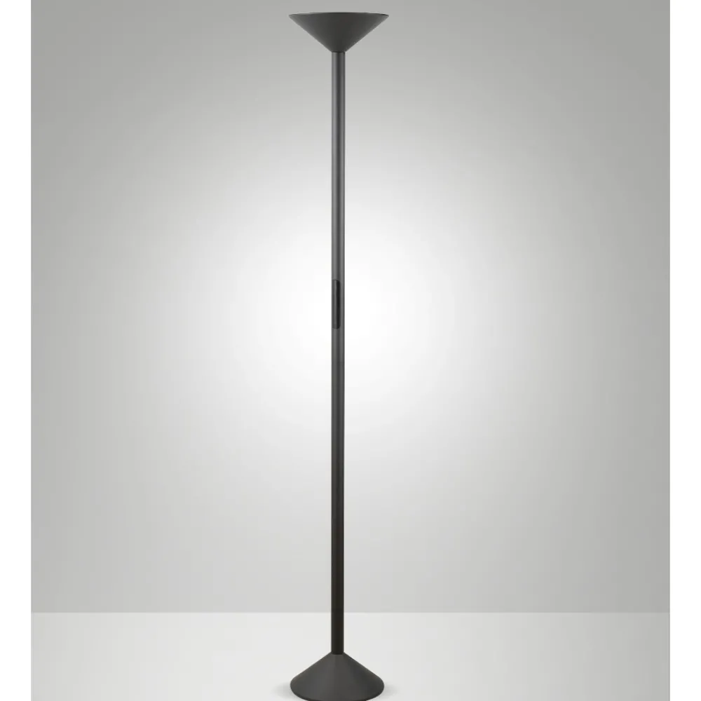 Lampade Da Terra-Fabas Luce tratto antracite piantana moderna led 2700k 3200k 4000k