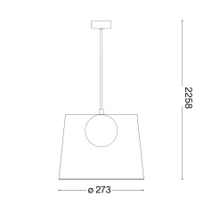 Lampadari Cucina-Ideal Lux Fade sp1 lampadario pendente vetro cromo trasparente
