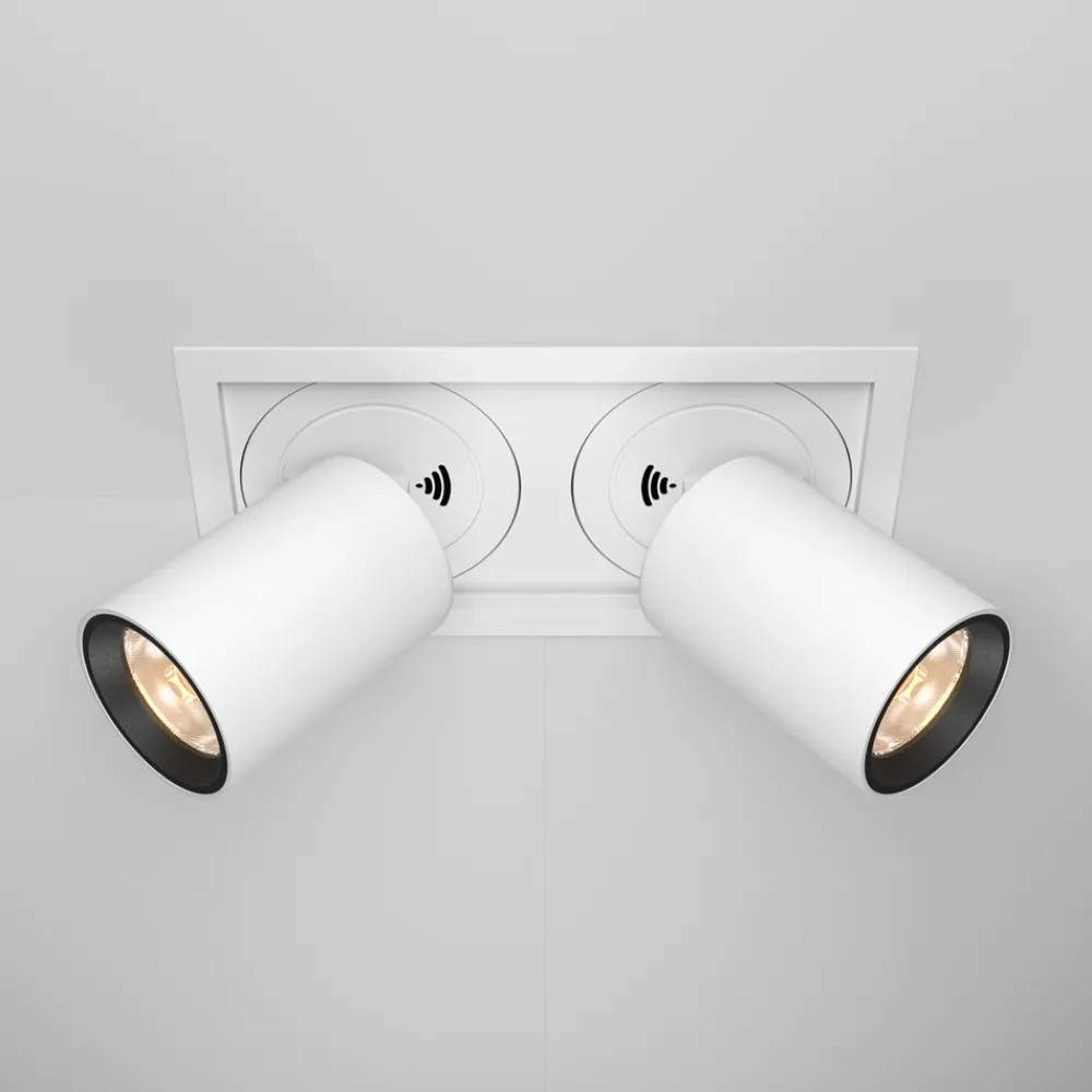 Faretti Da Incasso-Maytoni Faretti a cestello da incasso hidden bianco 2 luci led 20w 3000k 220v