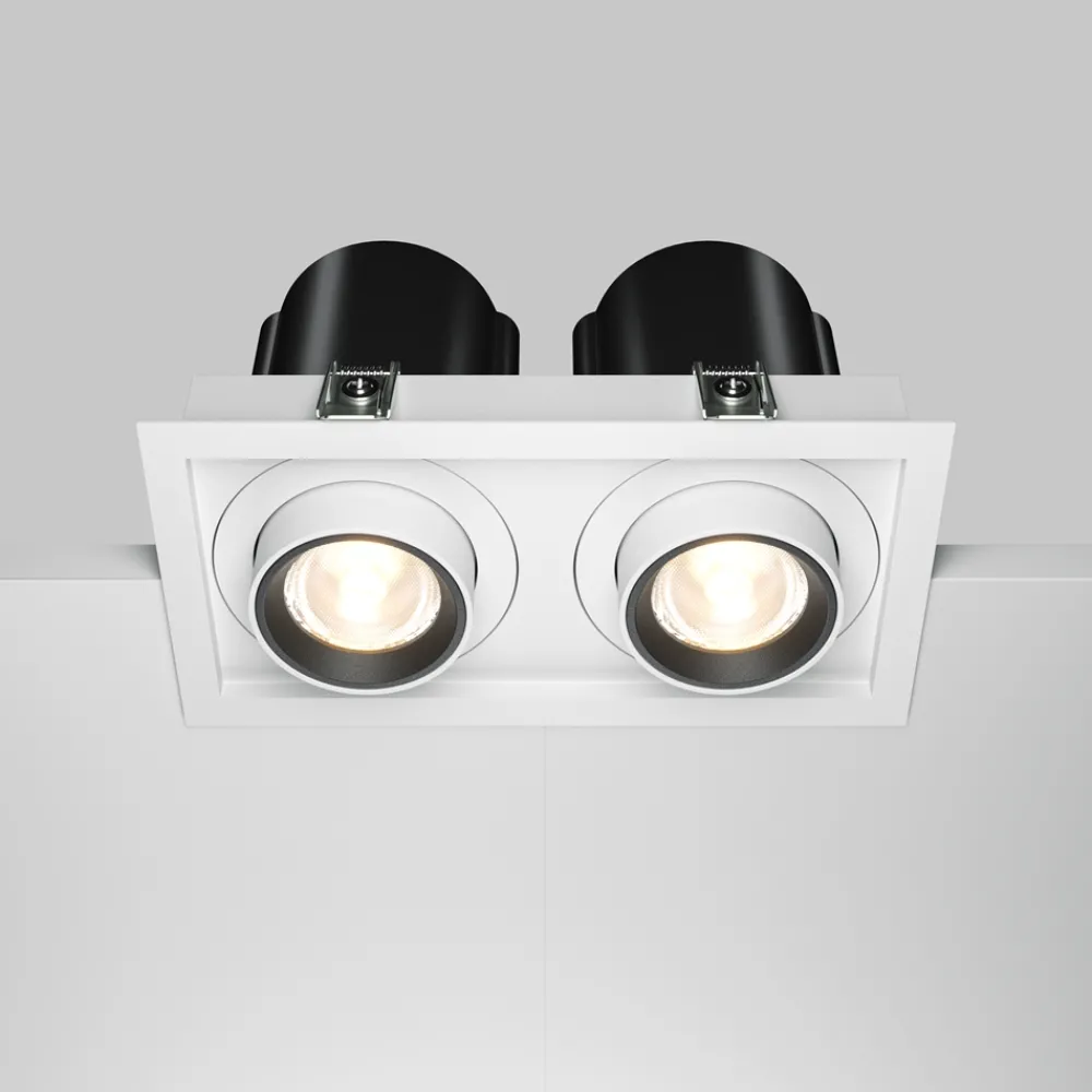 Faretti Da Incasso-Maytoni Faretti a cestello da incasso hidden bianco 2 luci led 20w 3000k 220v