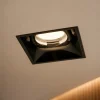 Faretti Da Incasso-Selezionato da Mazzolaluce Faretti da incasso in gesso quadrato bianco nero gea luce