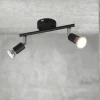 Plafoniere Moderne-Selezionato da Mazzolaluce Faretti led per soffitto nero 2 luci orientabili