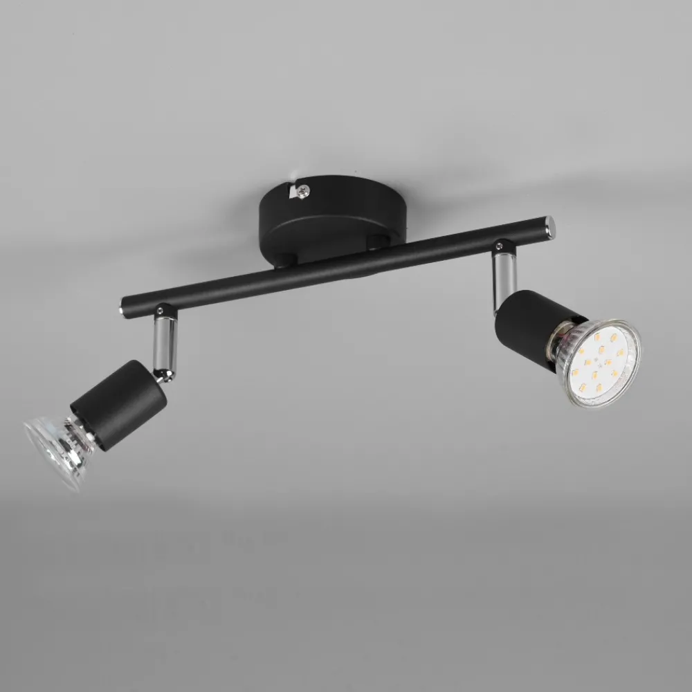 Plafoniere Moderne-Selezionato da Mazzolaluce Faretti led per soffitto nero 2 luci orientabili