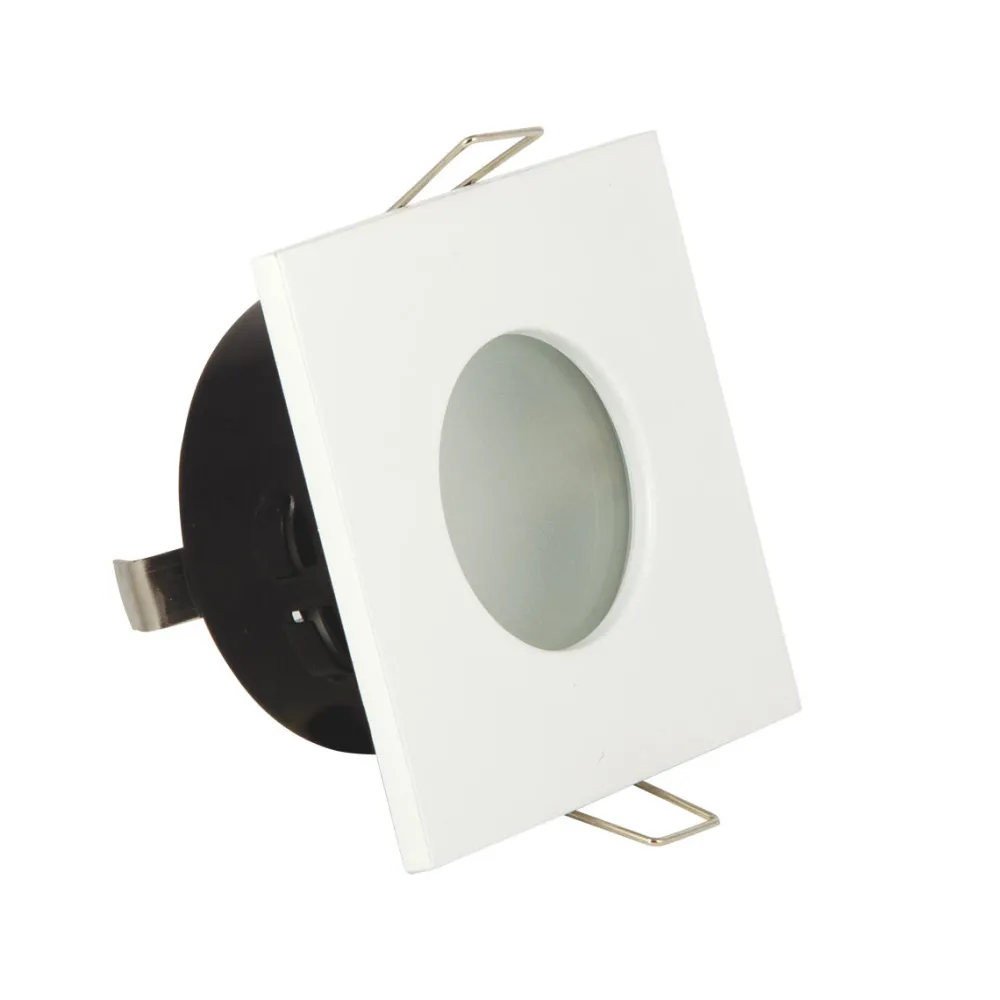Faretti Da Incasso-Selezionato da Mazzolaluce Faretto a soffitto bianco da incasso quadrato per bagno doccia fp