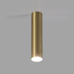 Faretti Da Soffitto-Selezionato da Mazzolaluce Faretto a soffitto cilindro oro satinato