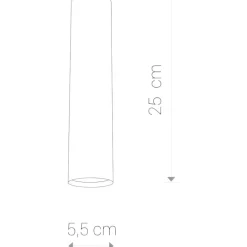 Faretti Da Soffitto-Selezionato da Mazzolaluce Faretto a soffitto cilindro oro satinato
