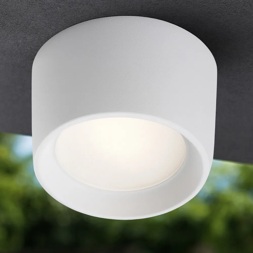 Faretti Da Esterno-Top Light Faretto a soffitto da esterno pisa bianco tondo
