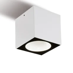 Faretti Da Esterno-Selezionato da Mazzolaluce Faretto a soffitto da esterno bianco cubo led 6w 3000k ip65