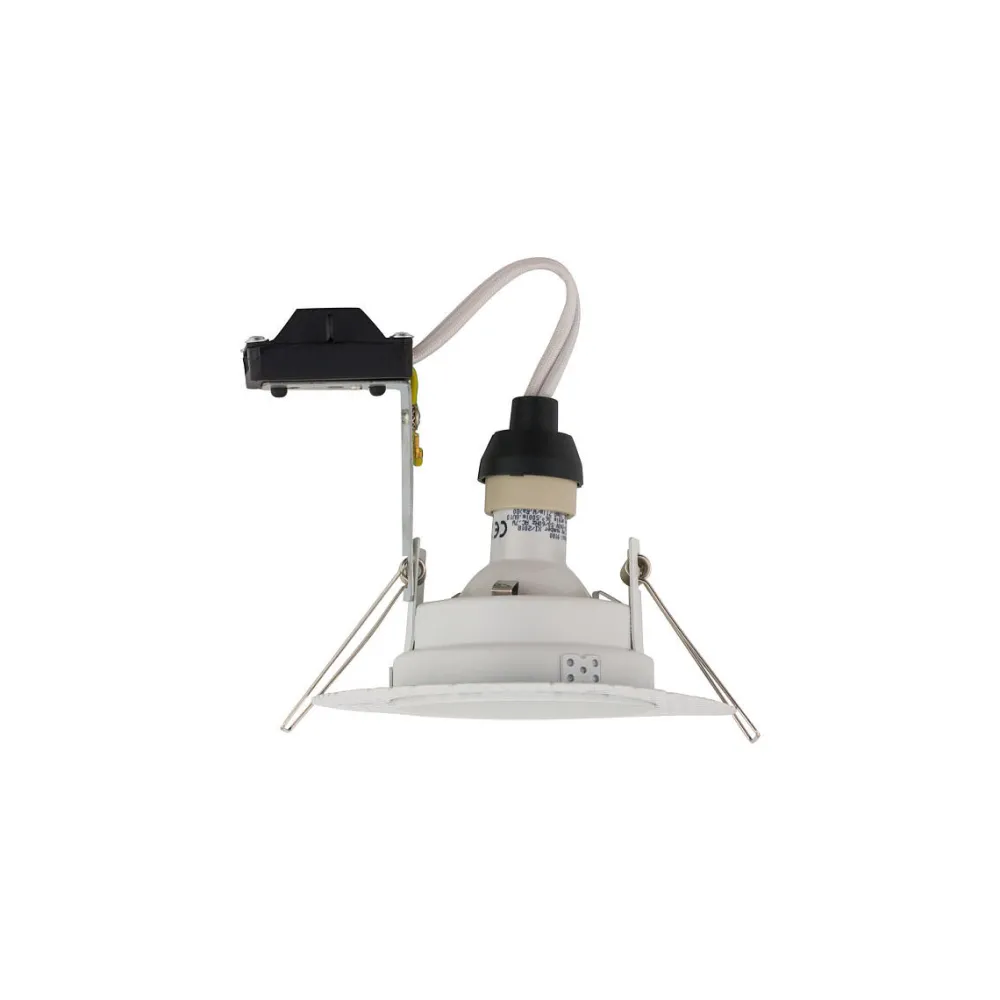 Faretti Da Incasso-Selezionato da Mazzolaluce Faretto a soffitto per bagno da incasso rotondo bianco