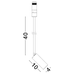 Faretti Da Incasso-Selezionato da Mazzolaluce Faretto a sospensione h40cm spoty bianco da incasso led 7w 3000k cri90