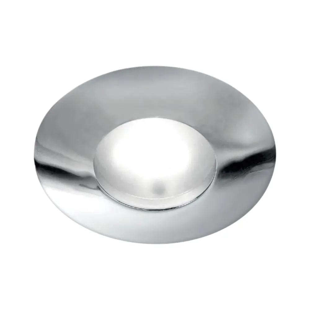 Faretti Da Incasso-Gea Luce Faretto bagno doccia da incasso a soffitto cromato rotondo