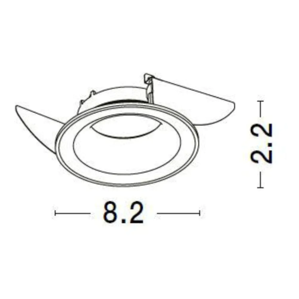 Faretti Da Incasso-Selezionato da Mazzolaluce Faretto bianco da incasso rotondo in metallo per soffitto