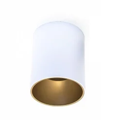 Faretti Da Soffitto-Selezionato da Mazzolaluce Faretto bicolore da soffitto cilindro bianco oro