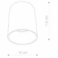 Faretti Da Soffitto-Selezionato da Mazzolaluce Faretto bicolore da soffitto cilindro bianco oro