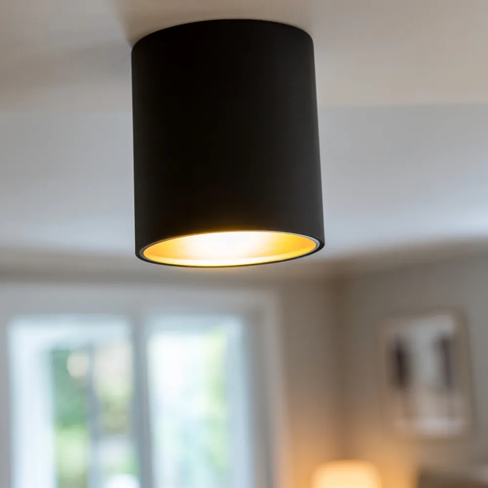 Faretti Da Soffitto-Selezionato da Mazzolaluce Faretto bicolore da soffitto nero oro