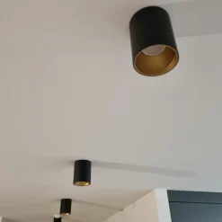 Faretti Da Soffitto-Selezionato da Mazzolaluce Faretto bicolore da soffitto nero oro