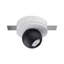 Faretti Da Incasso-Linea Light Faretto bubble nero ottica 34 led 6w 3000k 24v da incasso
