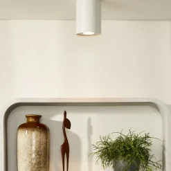 Faretti Da Soffitto-Selezionato da Mazzolaluce Faretto cilindro bianco da soffitto orientabile