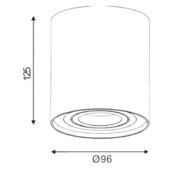 Faretti Da Soffitto-Selezionato da Mazzolaluce Faretto cilindro bianco da soffitto orientabile