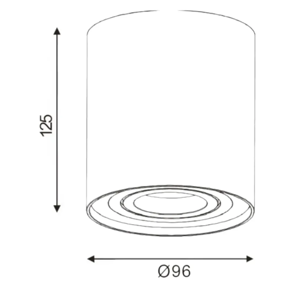 Faretti Da Soffitto-Selezionato da Mazzolaluce Faretto cilindro bianco da soffitto orientabile