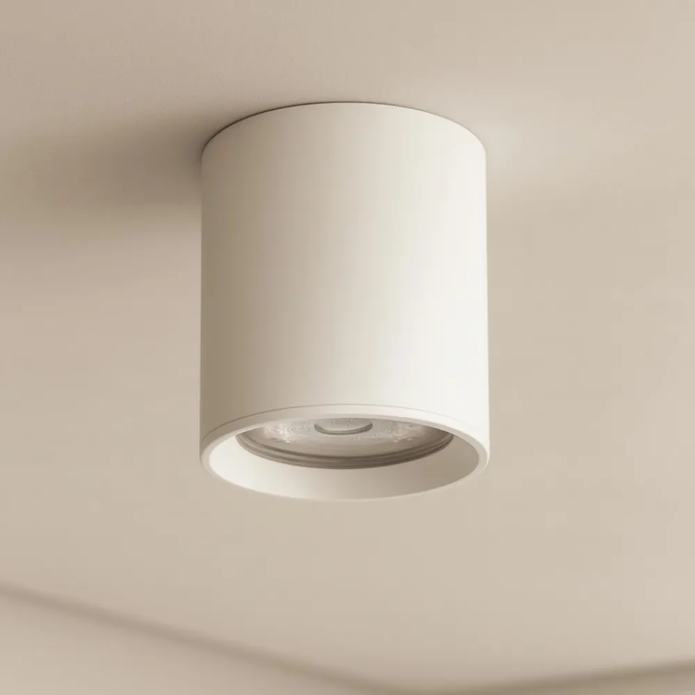 Faretti Da Soffitto-Selezionato da Mazzolaluce Faretto cilindro bianco per interni da soffitto