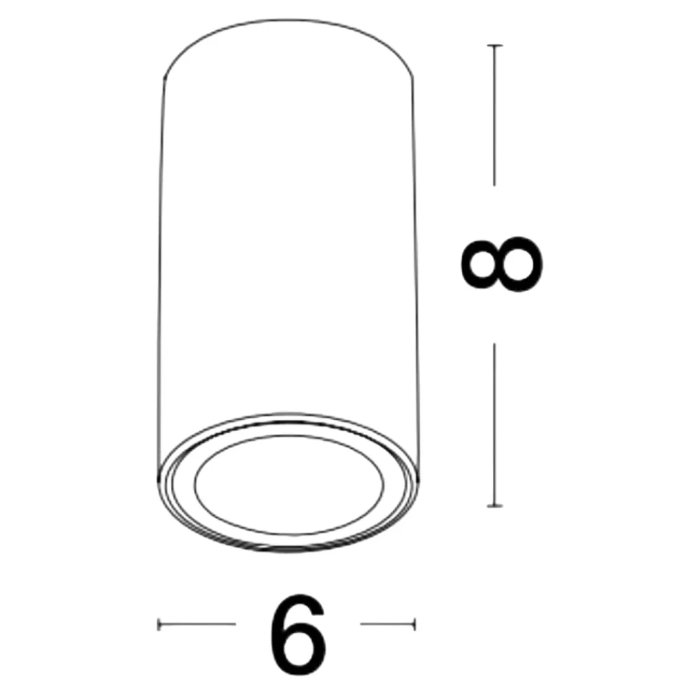 Faretti Da Soffitto-Selezionato da Mazzolaluce Faretto cilindro bianco per interni da soffitto