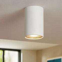 Faretti Da Soffitto-Selezionato da Mazzolaluce Faretto cilindro bianco sporgente da soffitto