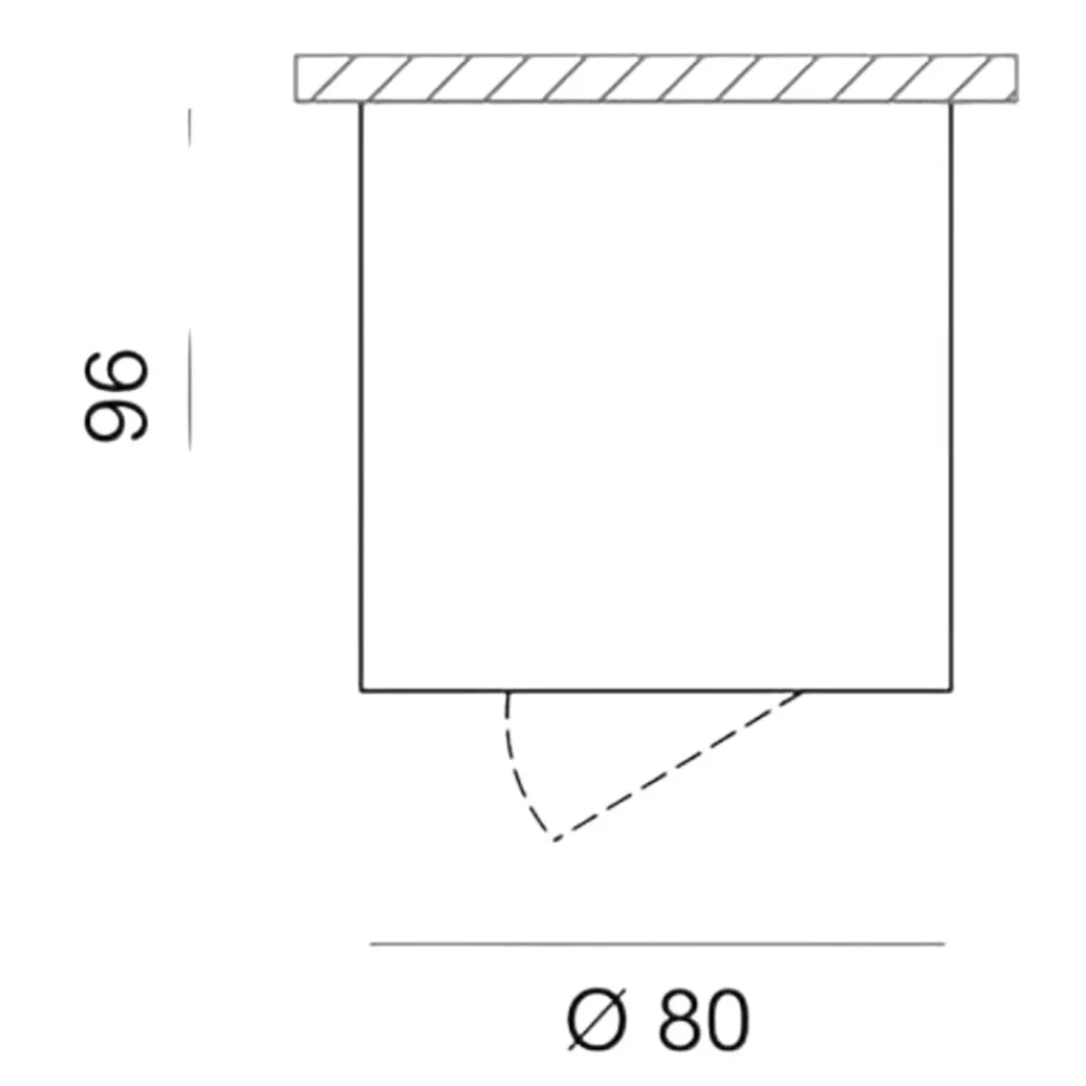 Faretti Da Soffitto-Selezionato da Mazzolaluce Faretto cilindro da soffitto bianco orientabile