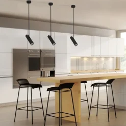 Faretti Da Soffitto-Selezionato da Mazzolaluce Faretto con asta nero orientabile per soffitto