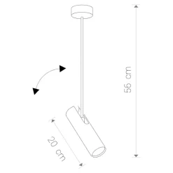 Faretti Da Soffitto-Selezionato da Mazzolaluce Faretto con asta nero orientabile per soffitto