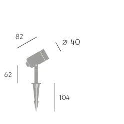 Faretti Da Esterno-Selezionato da Mazzolaluce Faretto con picchetto da giardino corten led 5w 3000k